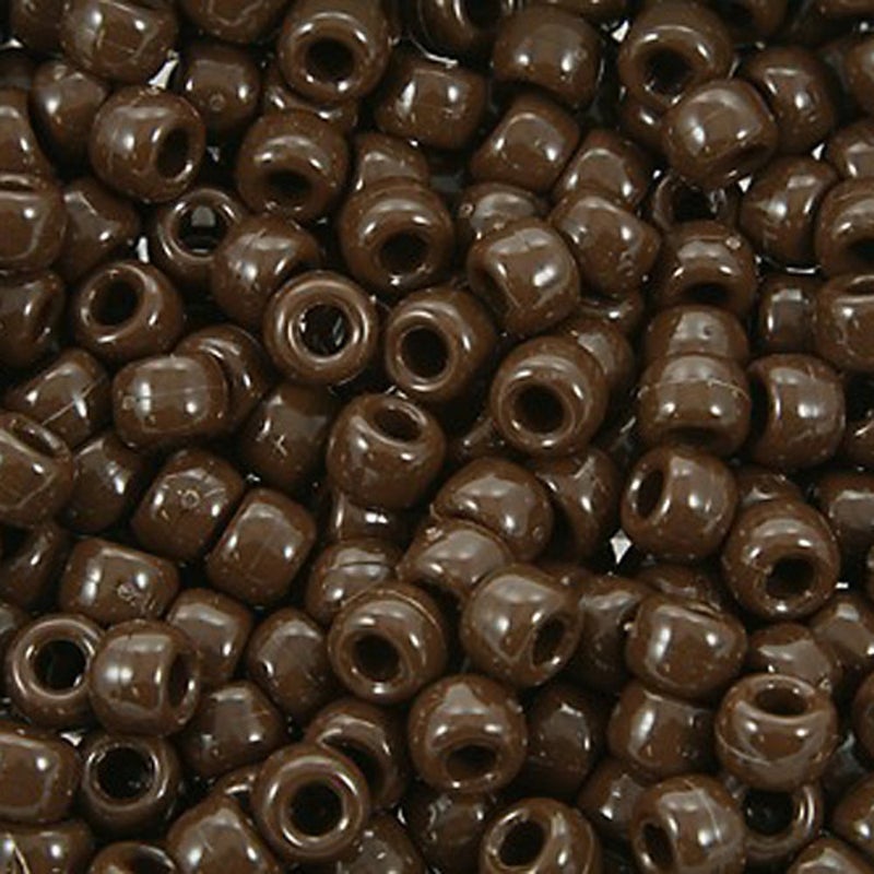 The Beadery - 9x6mm Barrel Pony Bead, Chocolate - 900 Pieces - 750V056